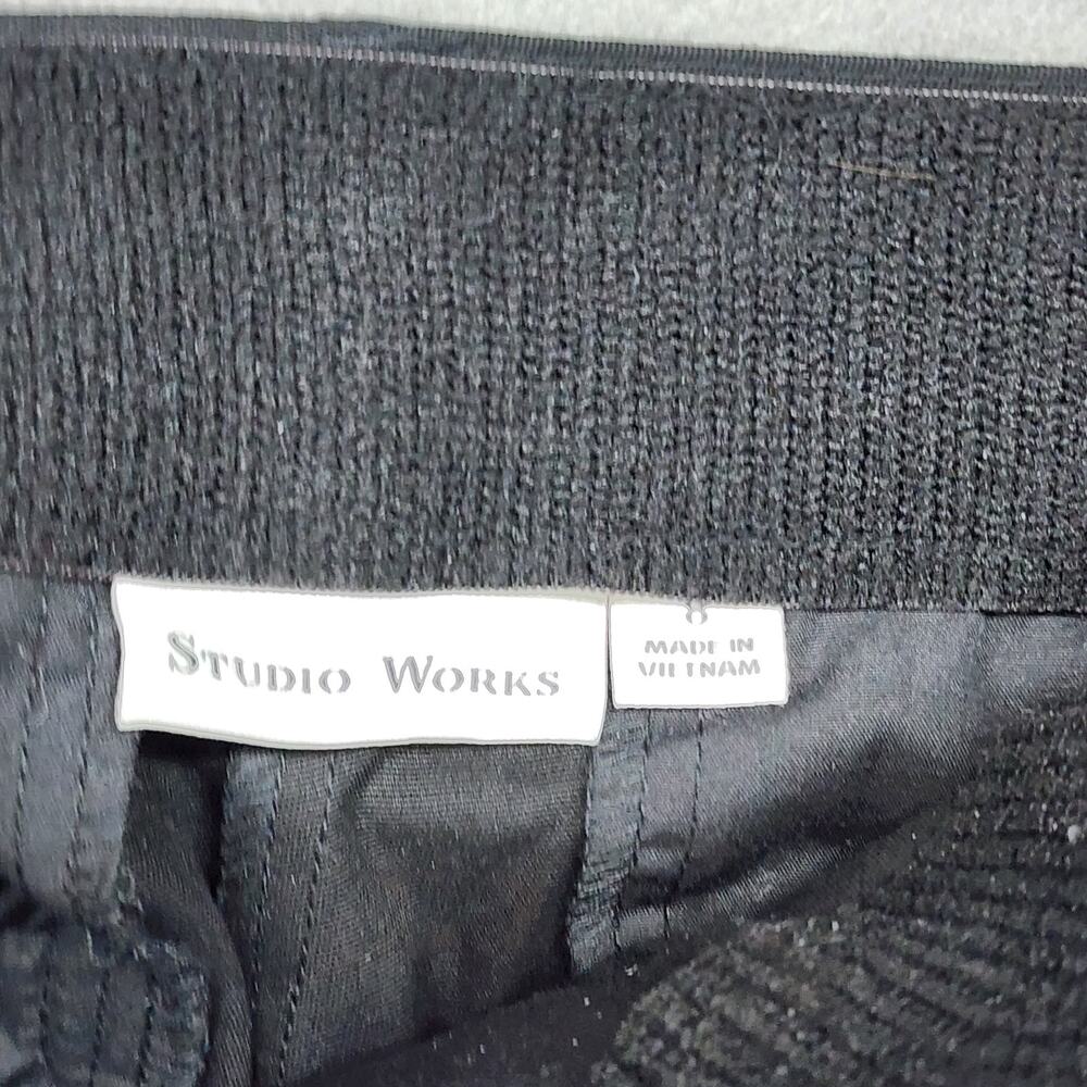 NWT Studio Works Capris Pants Women’s Size 8 Black Slimming Stretch No Gap Waist - Picture 9 of 11